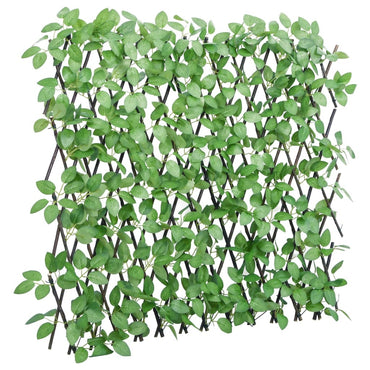 vidaXL Treillis avec feuilles de lierre artificielles 5 pcs Extensible 180x65 cm