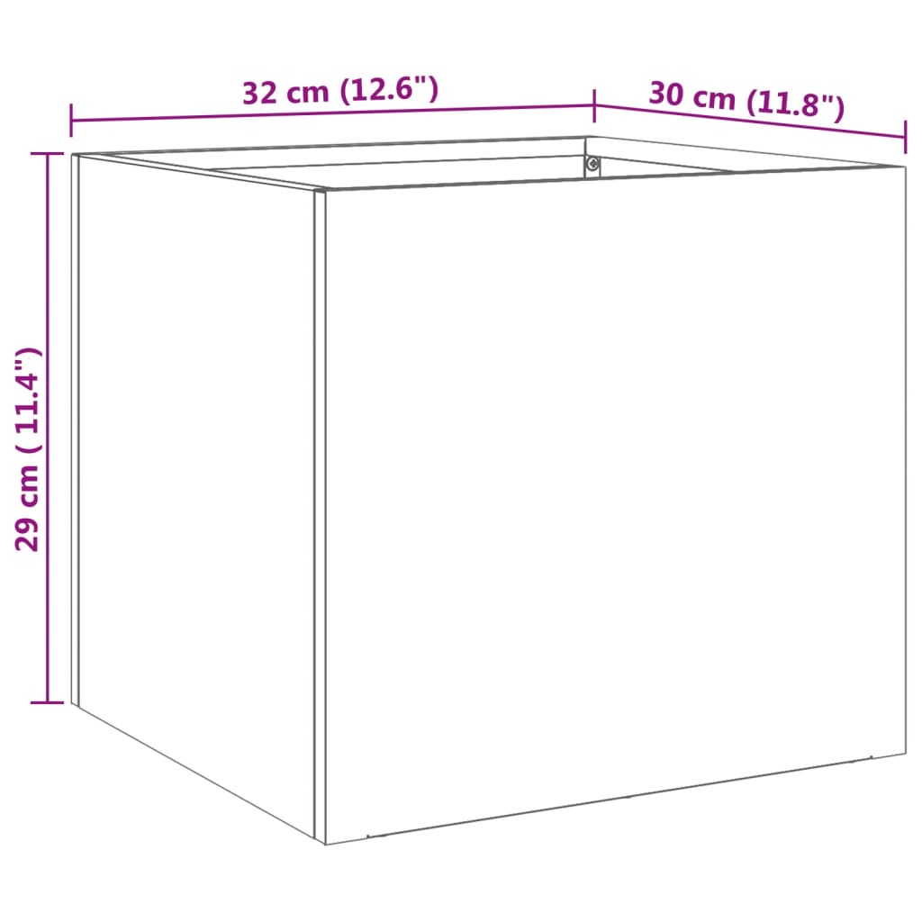 vidaXL Pflanzkübel 2 Stk. Silbern 32x30x29 cm Edelstahl