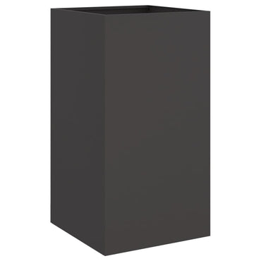 vidaXL Pflanzkübel Schwarz 42x38x75 cm Stahl