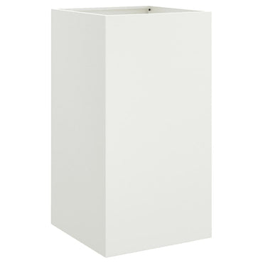 vidaXL Pflanzkübel Weiß 42x38x75 cm Stahl