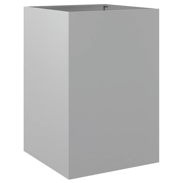vidaXL Pflanzkübel Silbern 52x48x75 cm Verzinkter Stahl