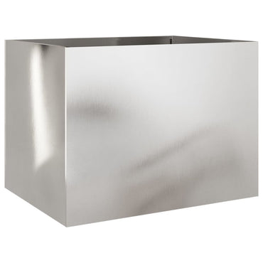 vidaXL Pflanzkübel Silbern 62x47x46 cm Edelstahl