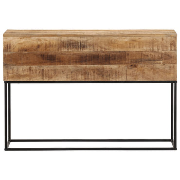 vidaXL Table console 110x30x75 cm Bois de manguier massif brut et fer