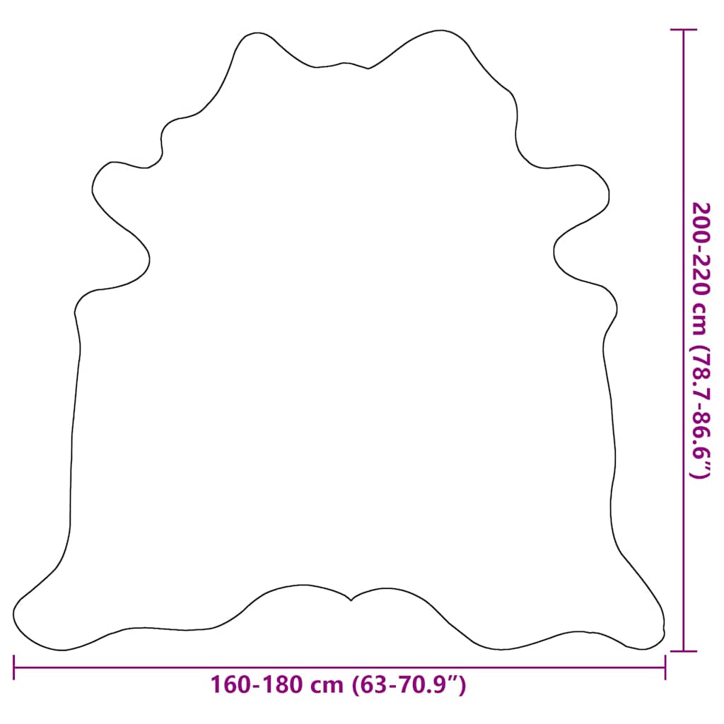 vidaXL Teppich Echtes Rindsleder Braun und Weiß 180x220 cm