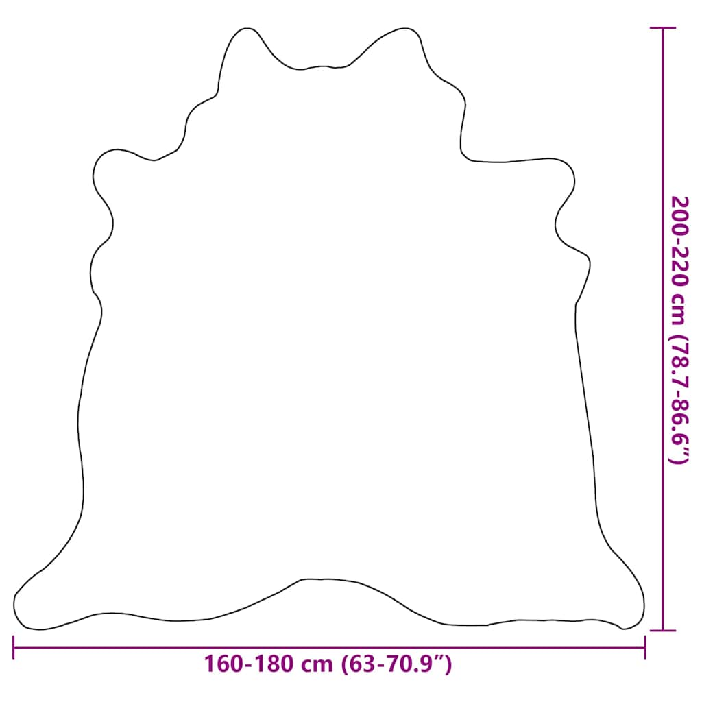 vidaXL Teppich Echtes Rindsleder Beige 180x220 cm