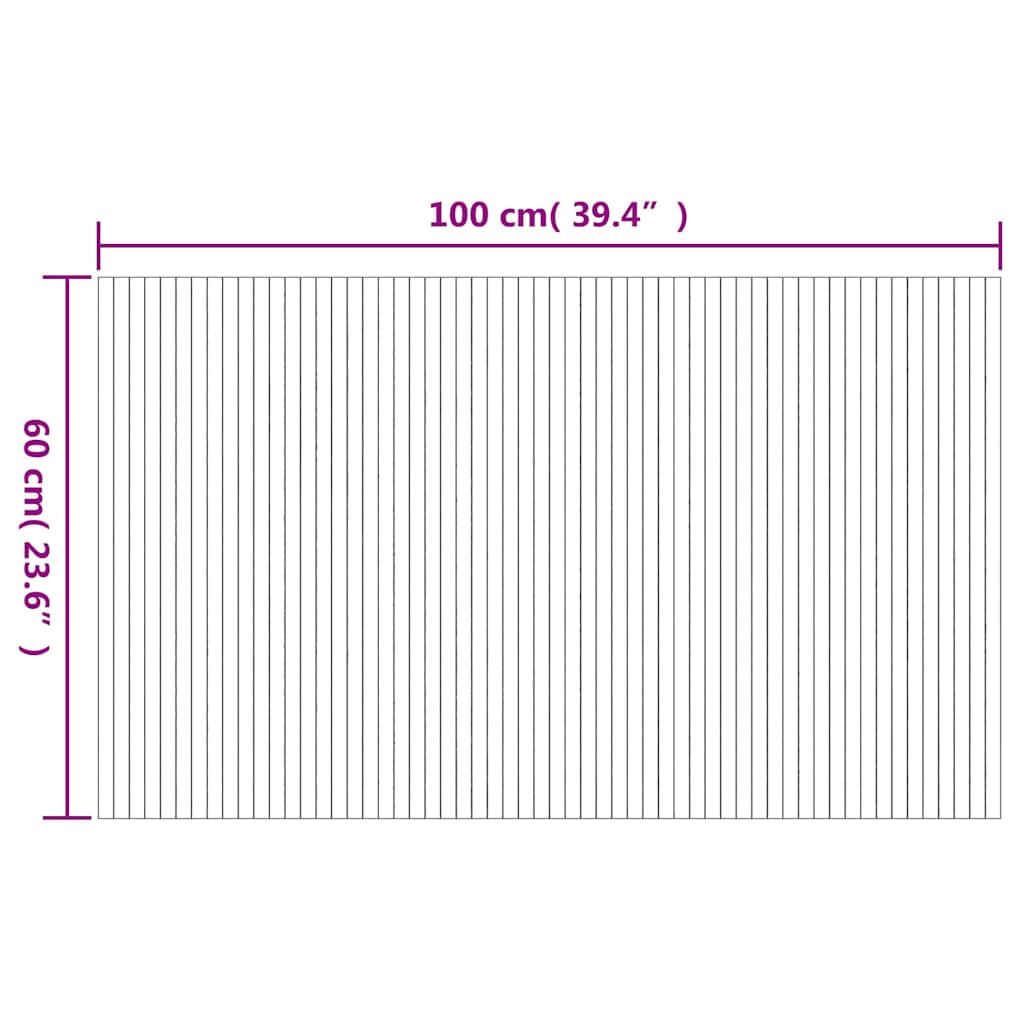 vidaXL Teppich Rechteckig Braun 60x100 cm Bambus