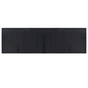 vidaXL Tapis rectangulaire Noir 60x200 cm Bambou