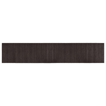 vidaXL Teppich Rechteckig Dunkelbraun 60x300 cm Bambus
