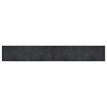vidaXL Teppich Rechteckig Grau 60x400 cm Bambus