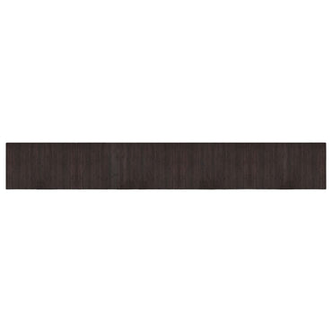 vidaXL Teppich Rechteckig Dunkelbraun 60x400 cm Bambus