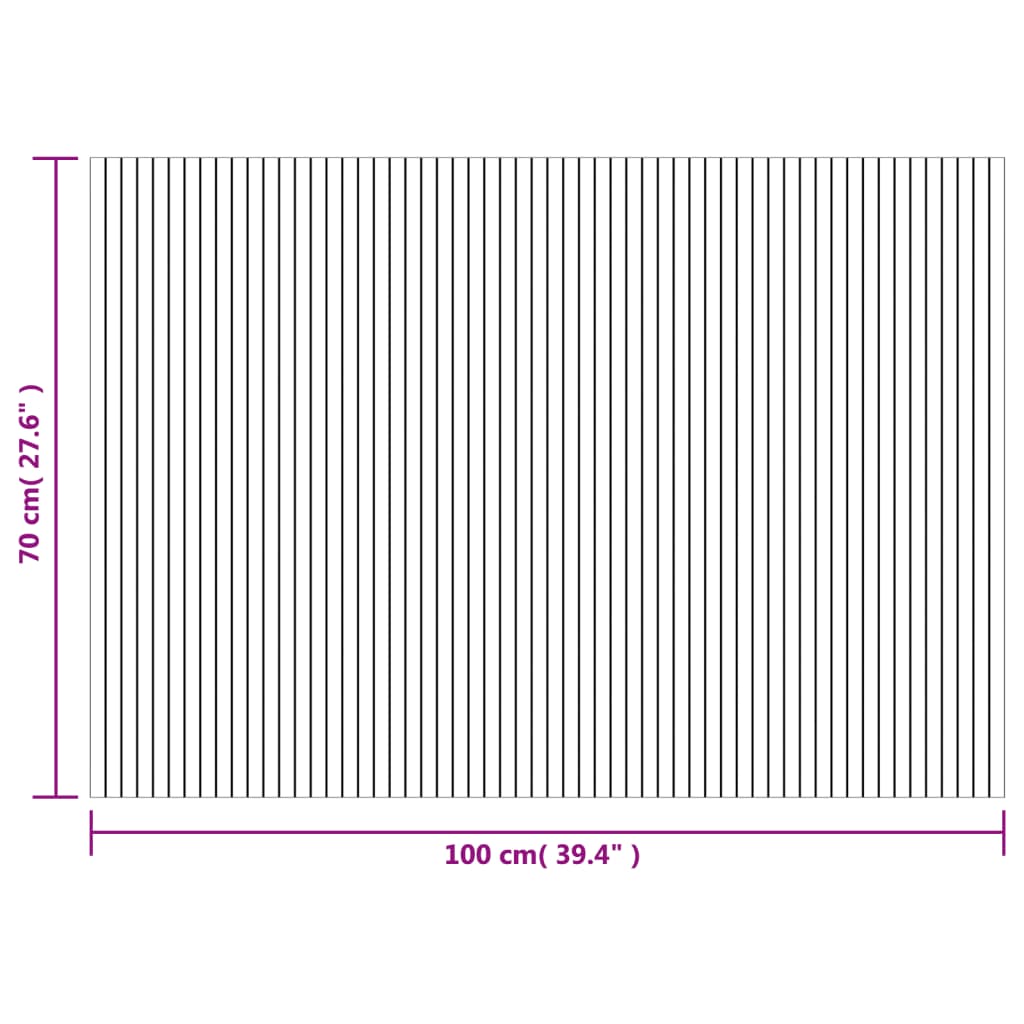 vidaXL Teppich Rechteckig Grau 70x100 cm Bambus