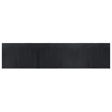 vidaXL Teppich Rechteckig Schwarz 70x300 cm Bambus