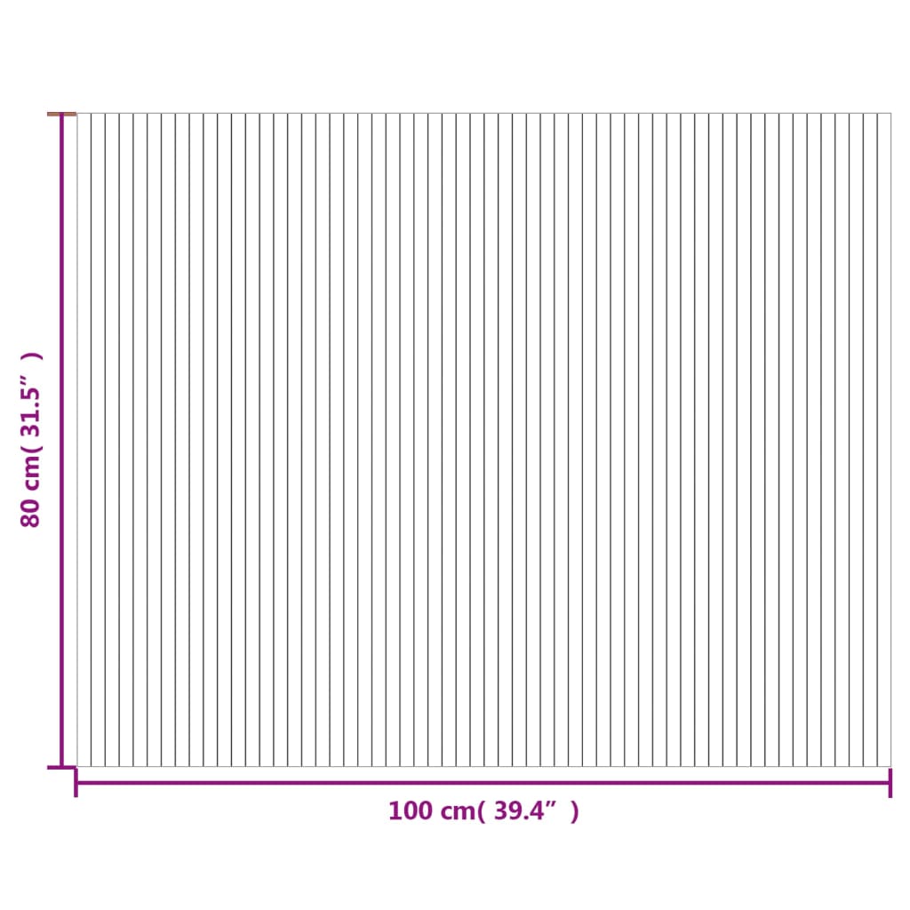 vidaXL Tapis rectangulaire gris 80x100 cm Bambou