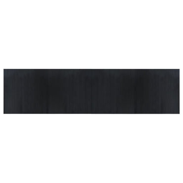 vidaXL Teppich Rechteckig Schwarz 100x400 cm Bambus