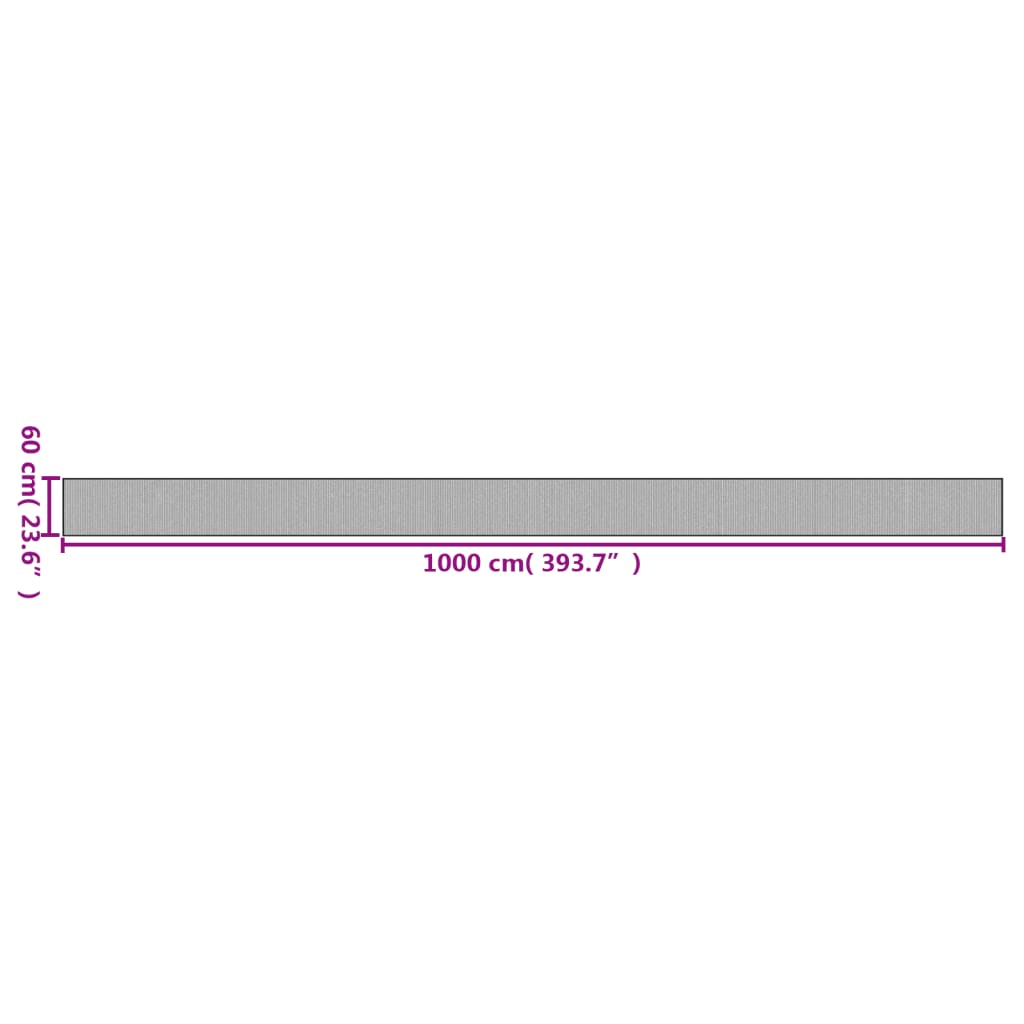 vidaXL Teppich Rechteckig Hell Natur 60x1000 cm Bambus
