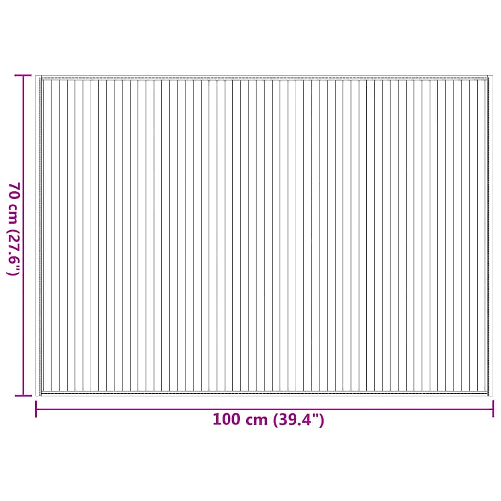 vidaXL Tapis rectangulaire marron 70x100 cm bambou
