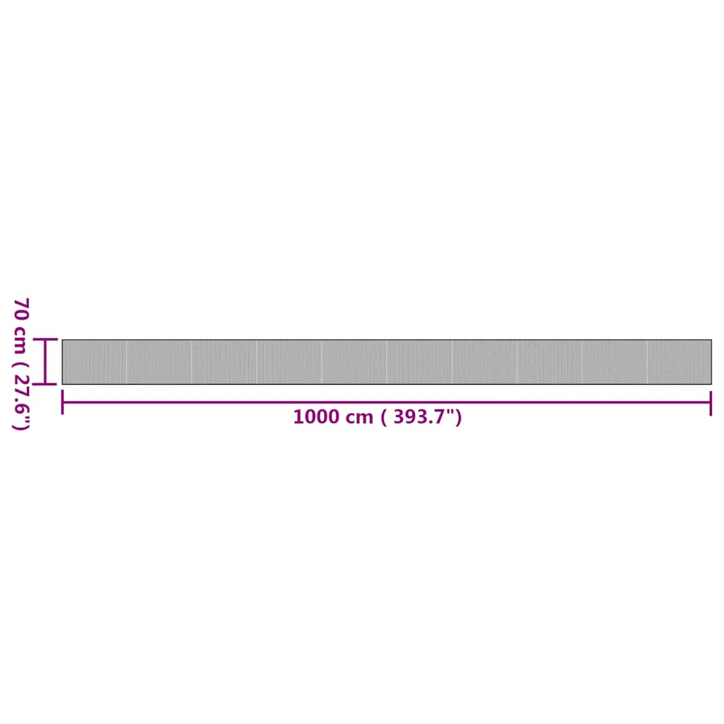 vidaXL Tapis rectangulaire Naturel 70x1000 cm Bambou