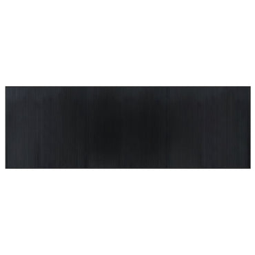 vidaXL Teppich Rechteckig Schwarz 100x300 cm Bambus