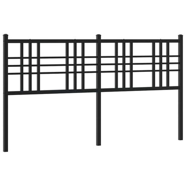vidaXL Ersatz-Kopfteil Metall Schwarz 160 cm