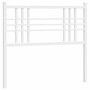 vidaXL Ersatz-Kopfteil Metall Weiß 107 cm