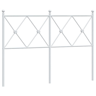 vidaXL Ersatz-Kopfteil Metall Weiß 120 cm