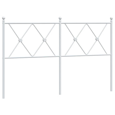 vidaXL Ersatz-Kopfteil Metall Weiß 137 cm