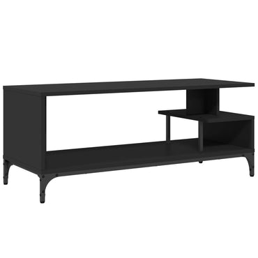 Meuble TV vidaXL Noir 102x40x41 cm Bois d'ingénierie et acier