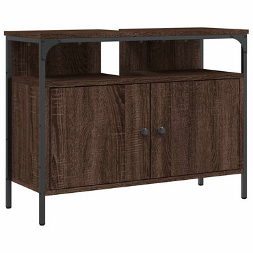 vidaXL Meuble sous-lavabo chêne marron 80x30x60 cm Bois d'ingénierie