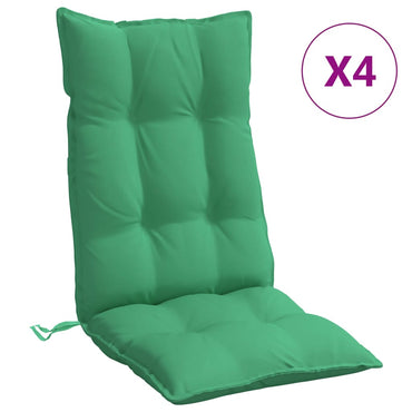 vidaXL Coussins de dossier haut 4 pcs Vert Tissu Oxford