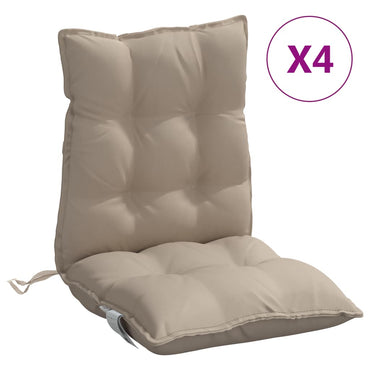 vidaXL Coussins pour chaises basses 4 pcs. Taupe Tissu Oxford