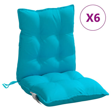 vidaXL Coussins de chaise longue 6 pcs Turquoise Tissu Oxford