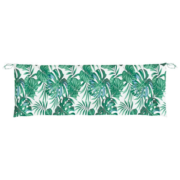 vidaXL Coussin de banc de jardin motif feuilles 150x50x7 cm Tissu Oxford