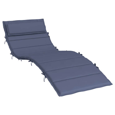 vidaXL Coussin pour chaise longue bleu marine 180x60x4 cm Tissu Oxford