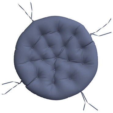 vidaXL Coussin rond bleu marine Ø 100x11 cm Tissu Oxford