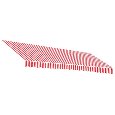 vidaXL Toile de store rayée rouge et blanc 4,5x3 m
