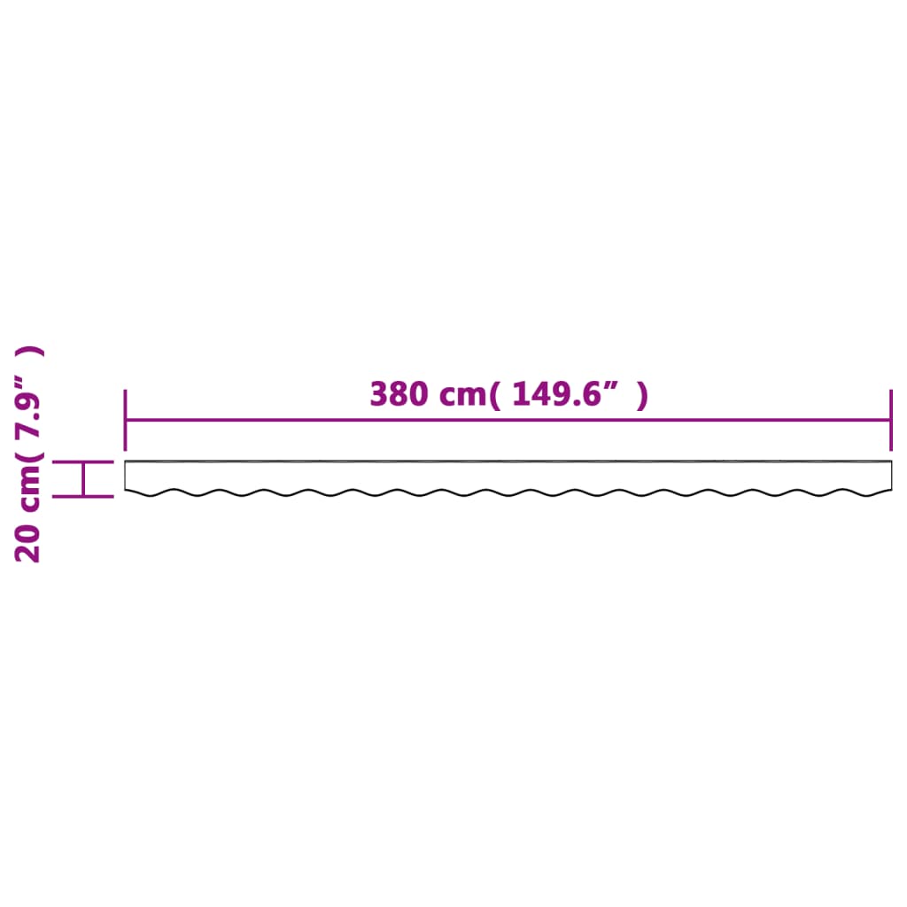 vidaXL Markisenvolant Creme Gestreift 4 m