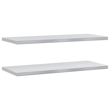 vidaXL Wandregale 2 Stk. 100x40x3 cm Silbern Edelstahl