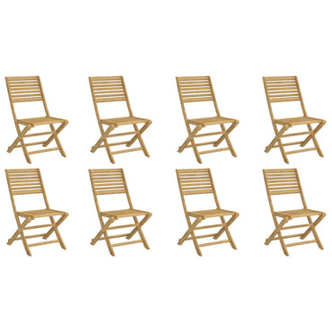 vidaXL Gartenstühle 8 Stk. Klappbar 48,5x61,5x87 cm Massivholz Akazie
