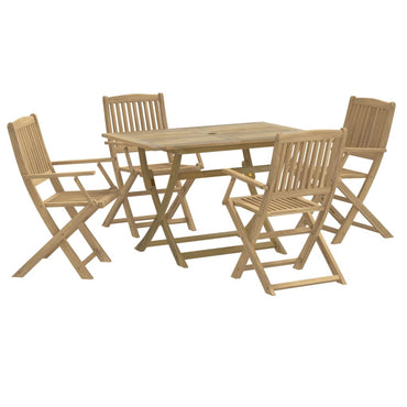 vidaXL Ensemble repas de jardin 5 pcs en bois d'acacia massif