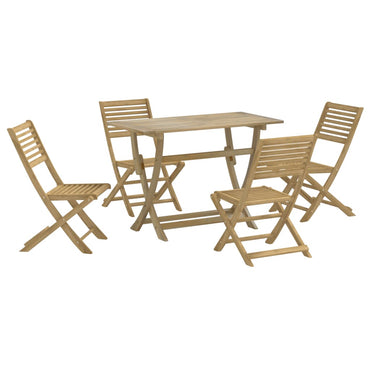 vidaXL Ensemble repas de jardin 5 pcs en bois d'acacia massif
