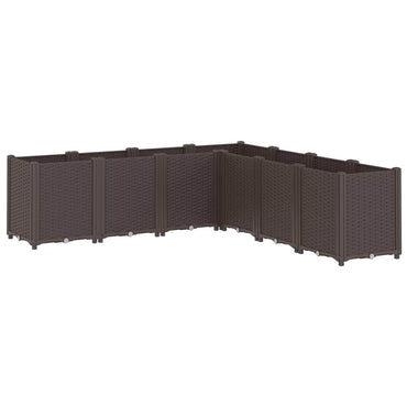 vidaXL Pflanzkübel Braun 160x160x53 cm PP