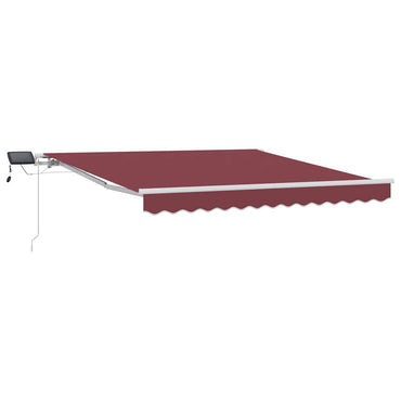 vidaXL Markise Manuell mit LED Weinrot 300x250 cm