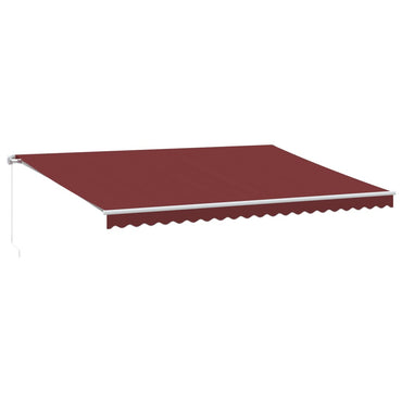 vidaXL Markise Manuell Weinrot 500x350 cm