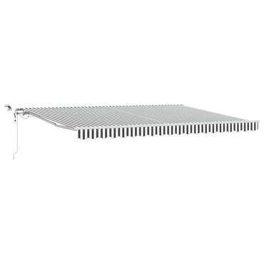 vidaXL Markise Automatisch mit LED Anthrazit & Weiß 450x300 cm