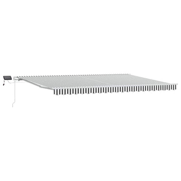 vidaXL Markise Manuell mit LED Anthrazit & Weiß 500x300 cm