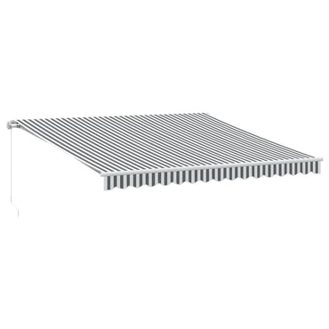 vidaXL Markise Manuell mit LED Anthrazit & Weiß 400x350 cm