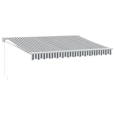 vidaXL Markise Einziehbar Anthrazit & Weiß 3,5x2,5 m Stoff & Aluminium