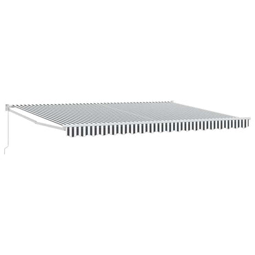 vidaXL Markise Einziehbar Anthrazit und Weiß 4,5x3 m Stoff & Aluminium