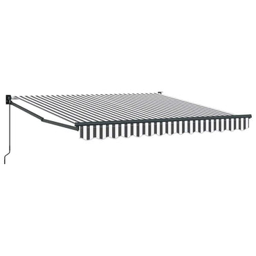 vidaXL Auvent rétractable anthracite et blanc 3x2,5 m Tissu et aluminium