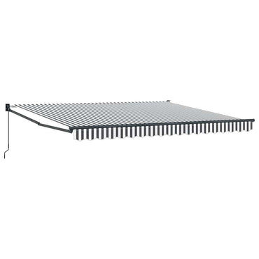 vidaXL Markise Einziehbar Anthrazit und Weiß 4x3 m Stoff und Aluminium